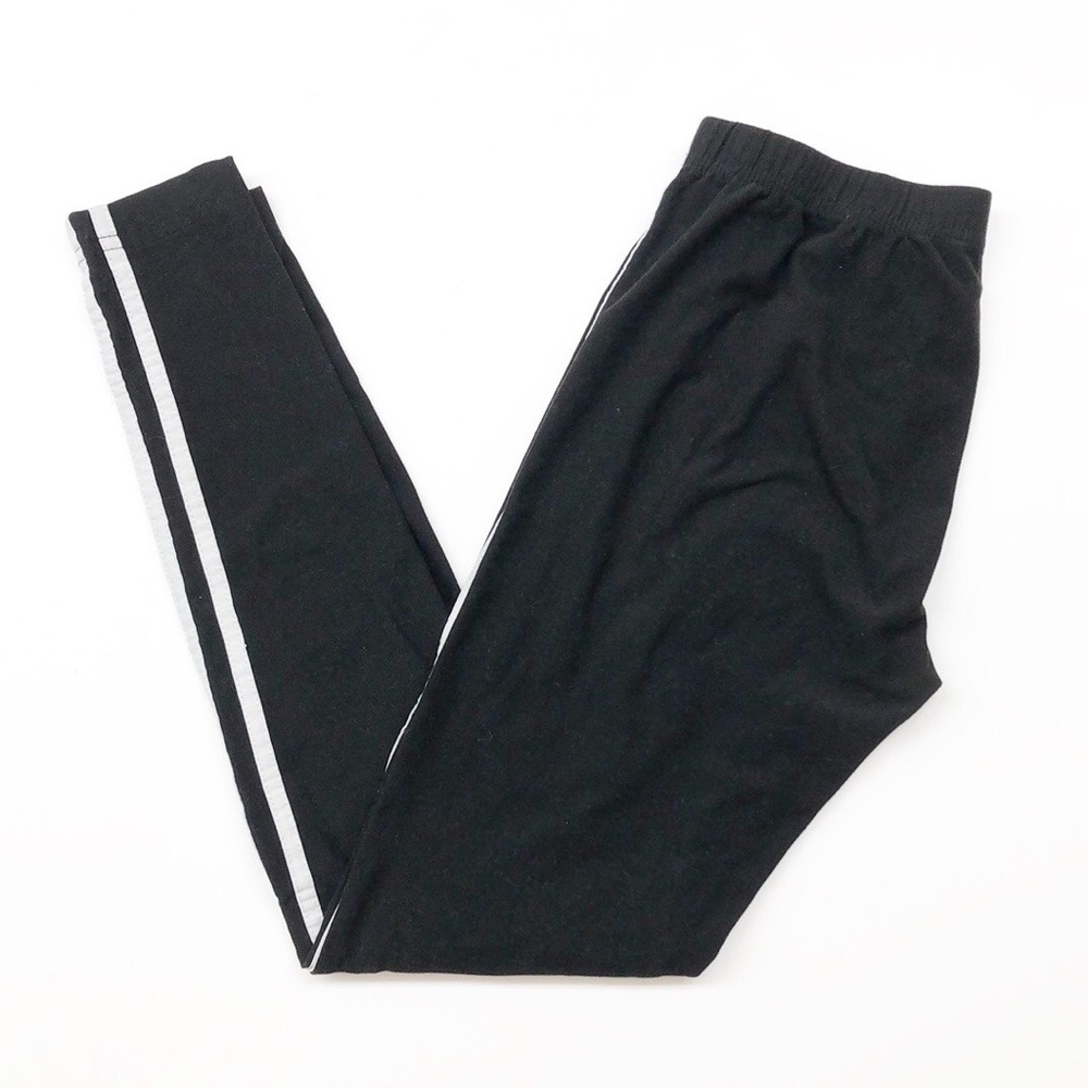 NOBO No Boundaries girls black striped leggings